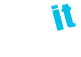 logo make it happen del color blanco azul